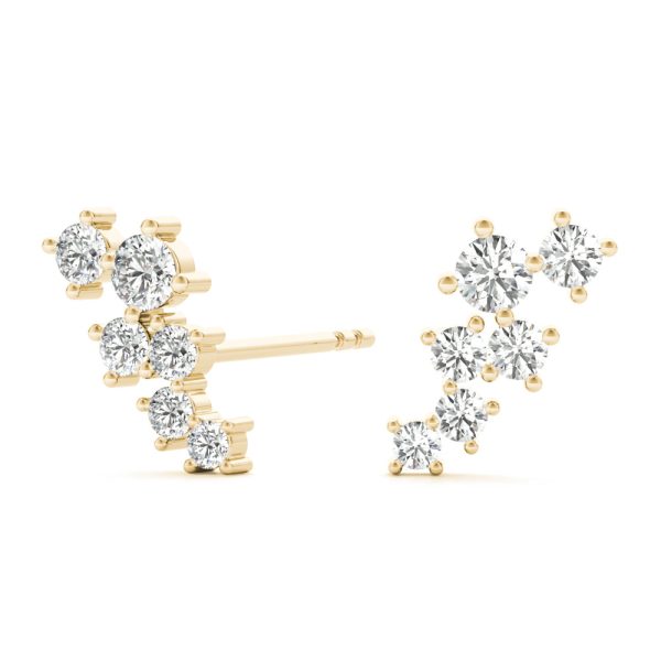 14kt Yellow Gold Diamond Ear Climbers (.25 ctw) Sale