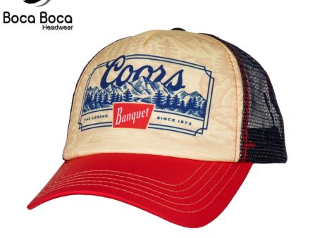 Coors Banquet Mesh Back Snapback Trucker Hat Cap H3 Headwear For Discount