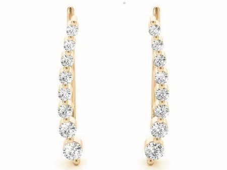 18kt Yellow Gold Graduated Diamond Ear Climbers (.25 ctw) Hot on Sale