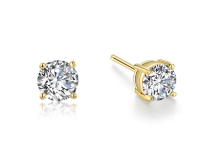 Lafonn 1.50 CTW Solitaire Stud Earrings (Yellow) Hot on Sale