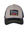 COORS BANQUET Navy Grey and Gold Cotton Twill Snapback with Woven Label Supply