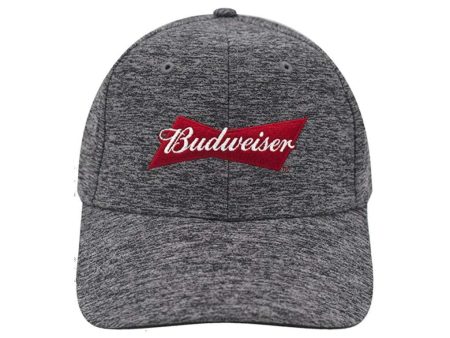 Budweiser H3 Heather Grey Cationic Hat Quick Dry Performance Keeps Cooler Sale