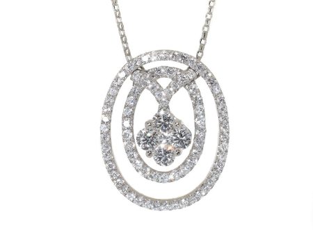 14kt White Gold Diamond Fashion Pendant (1.26 ctw) Cheap