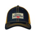 COORS Banquet H3 Hat Navy & Gold Cotton Twill Mesh Back Trucker Cap on Sale