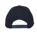 COORS BANQUET Navy Grey and Gold Cotton Twill Snapback with Woven Label Supply