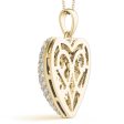 14kt Yellow Gold Diamond Heart Pendant (1 ctw) For Sale